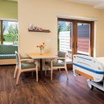 Patient rooms are designed to be as home-like as possible while incorporating state-of-the art equipment.