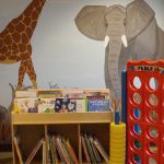 The play room is a welcoming space for children while their family is visiting an Agrace patient.