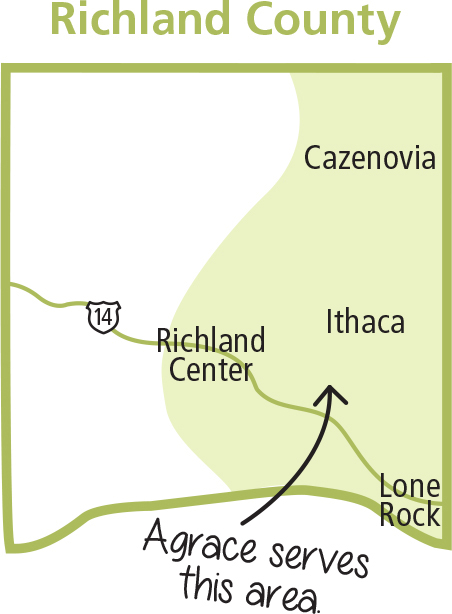 Richland County, Richland Center, Cazenovia, Ithaca, Lone Rock