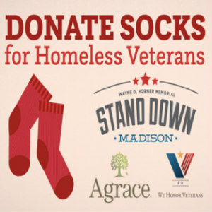 Agrace Veterans Task Force Seeks Sock Donations for Homeless Veterans