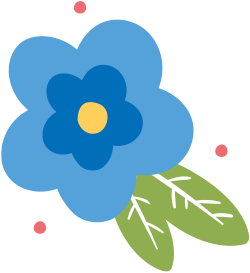 blue flower illustration
