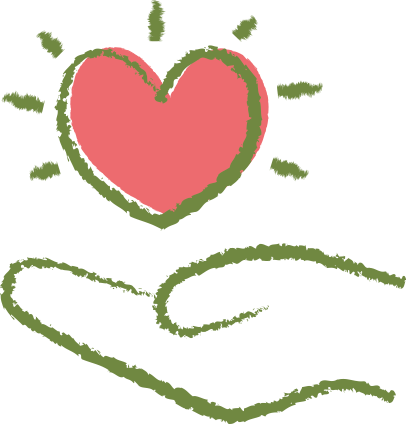 giving day hand and heart icon