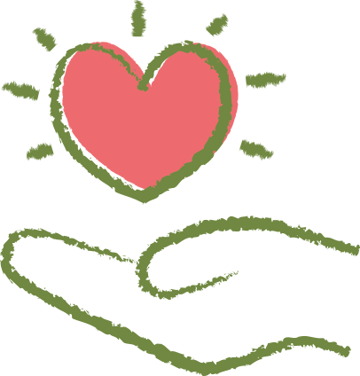 giving day hand and heart icon