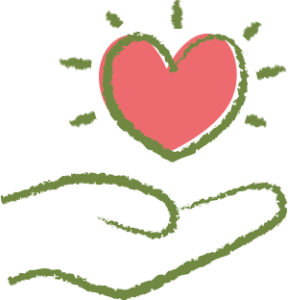 agrace giving day hand and heart icon