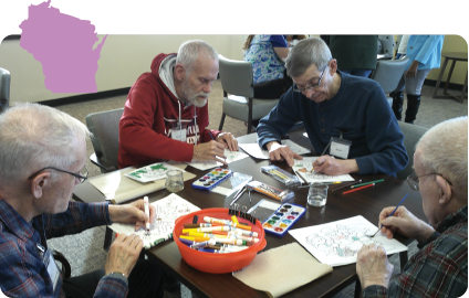 agrace adult day center men coloring together