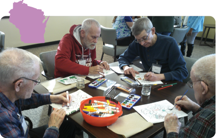 agrace adult day center men coloring together