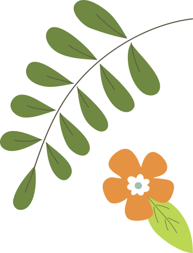 leaves and flower illustration