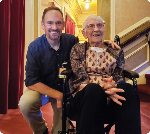 Betz and volunteer Arie