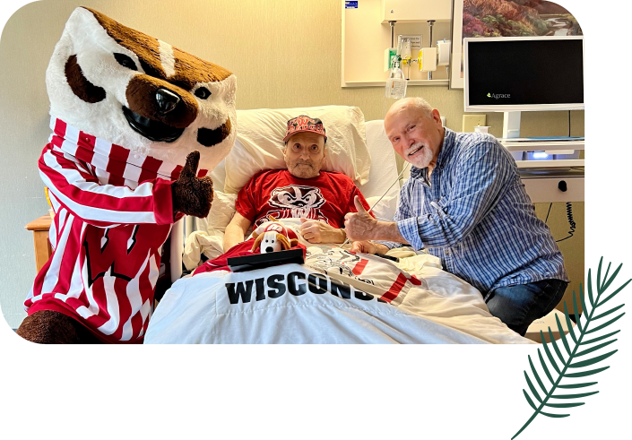 badger bob with bucky visiting