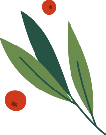 illustration of leaves and berries