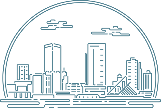 illustration of milwaukee skyline