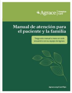 Portada verde del manual para pacientes de Agrace en español