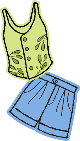 shirt and shorts illustration